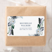 ネイビーフローラボー結婚ホ住所 シール (インサイチュ)