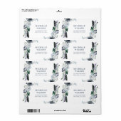 ネイビーフローラボー結婚ホ住所 シール (フルシート)