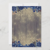 ネイビーフローラメイスンジャー素朴婚約パーティ 招待状 (裏面)