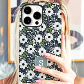 ネイビーフローラルモノグラム Case-Mate iPhoneケース