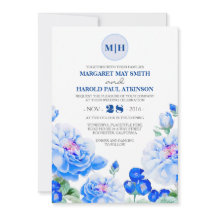 ネイビーフローラヴィンテージエレガント庭園の結婚式