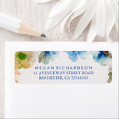 ネイビーフローラヴィンテージ秋水結婚色の ラベル (インサイチュ)