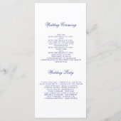 ネイビーフローラ水彩結婚式 プログラム (裏面)