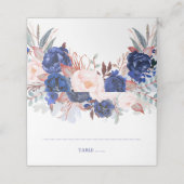 ネイビーフローラ水結婚色 プレイスカード (外部開封)