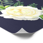 ネイビーフローラ独自のポスタープリントを作成 ポスター (角)