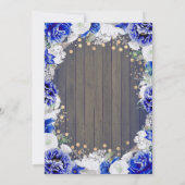 ネイビーフローラ素朴ブライダルシャワー 招待状 (裏面)