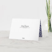 ネイビーブエレガントルーギリシャ鍵 ノートカード (裏面)