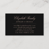 ネイビーブエレガントルーバラ金ゴールドアゲートジオード 名刺 (裏面)