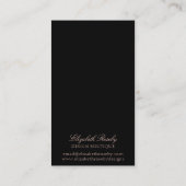 ネイビーブエレガントルーバラ金ゴールドイヤリングジュエリーブラック 名刺 (裏面)