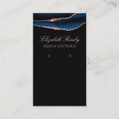 ネイビーブエレガントルーバラ金ゴールドイヤリングジュエリーブラック 名刺 (正面)