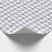 ネイビーブモダンループレイドラッピング紙 ラッピングペーパー (角)