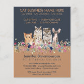 ネイビーブラウンかわいいペット猫たち チラシ (正面)