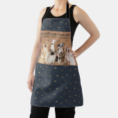 ネイビーブラウンキュートペットシッター犬トリマー エプロン (インサイチュ)