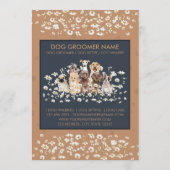 ネイビーブラウンデイジーフラワードッグトリマー価格表 メニュー (裏面)