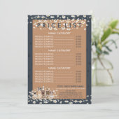 ネイビーブラウンデイジーフラワードッグトリマー価格表 メニュー (スタンド正面)