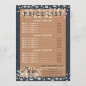 ネイビーブラウンデイジーフラワードッグトリマー価格表 メニュー (正面)