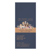 ネイビーブラウントーンペットレポートかわいい犬を搭乗 ラックカード (裏面)