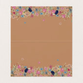 ネイビーブラウンフローラドッグウォーカーペットグルーミングサロン獣医 名刺 (内部フラット)