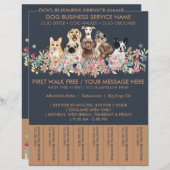 ネイビーブラウンブリーズドッグウォーカーフライヤーチケット (正面/裏面)