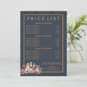 ネイビーブラウンペットシッター犬の獣医学価格表 メニュー (スタンド正面)