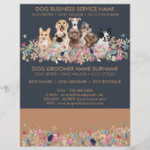 ネイビーブラウン犬種のドッグウォーカー格安チケット チラシ (裏面)