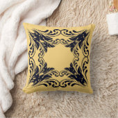 ネイビーブラックリバーシブル装飾用クッション クッション (ブランケット)