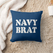 ネイビーブラット クッション (ブランケット)