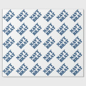 ネイビーブラット ラッピングペーパー (フラット)