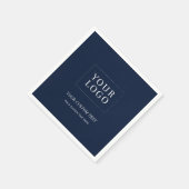 ネイビーブランドのカスタムビジネスロゴプロモーション スタンダードカクテルナプキン (角)