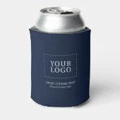 ネイビーブランドのカスタムビジネスロゴ販促商品 缶クーラー (缶裏面)