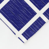 ネイビーブルウィンドウストライプ枠 フリースブランケット (角)