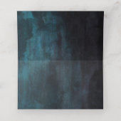 ネイビーブルウォーターの色と金ゴールドシーティングテーブル番号 プレイスカード (内部開封)