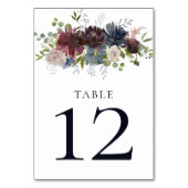 ネイビーブルガンディマルサラ金ゴールドグリーン結婚リー テーブルナンバー (裏面)