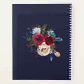 ネイビーブルガンディメロ結婚フローラ プランナー手帳 (裏面)