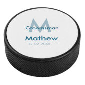 ネイビーブルグロームスマン名のレターの日付男らし数 アイスホッケーパック (3/4)