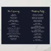 ネイビーブルグンディマルサラボホフォールディング結婚式 プログラム (裏面)