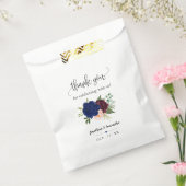 ネイビーブルゴーニュフローラボホシックパーティー結婚ズ フェイバーバッグ (封をした状態)