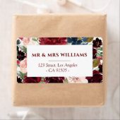 ネイビーブルゴーニュフローラ住所 シール (インサイチュ)