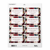 ネイビーブルゴーニュフローラ住所 シール (フルシート)