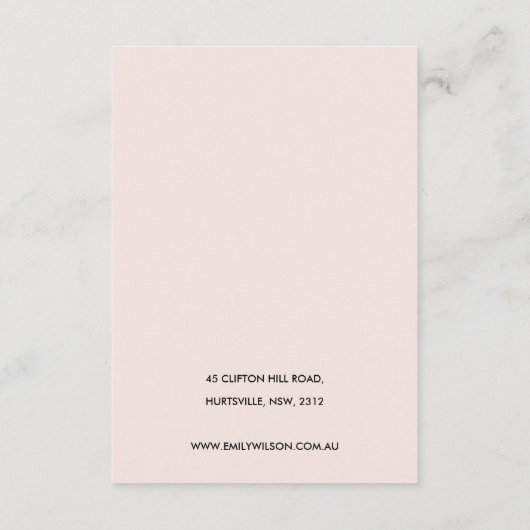 ネイビーブルゴーニュプロテアフローラネックレスディスプレイカード エンクロージャーカード (裏面)