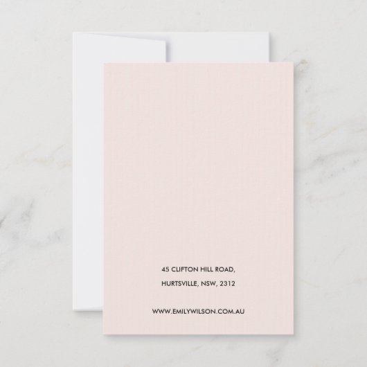 ネイビーブルゴーニュプロテアフローラネックレスディスプレイカード サンキューカード (裏面)