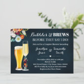 ネイビーブルゴーニューブラブルズウェディングシャワー 招待状 (スタンド正面)