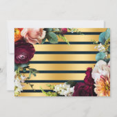 ネイビーブルゴーニューブラブルズウェディングシャワー 招待状 (裏面)