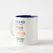 ネイビーブルゴーニュ夫おじいちゃん伝説 ツートーンマグカップ (正面左)