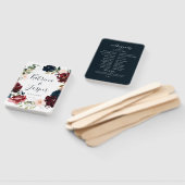 ネイビーブルゴーニュ秋フローラ結婚リース ハンドファン (組立なし)