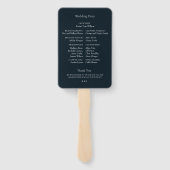 ネイビーブルゴーニュ秋フローラ結婚リース ハンドファン (裏面)