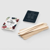 ネイビーブルゴーニュ秋フローラ結婚リース ハンドファン (組立なし)