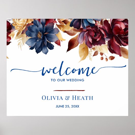 ネイビーブルゴーニュ秋 ポスター (正面)