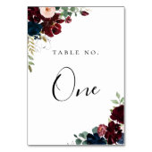 ネイビーブルゴーニュ赤面秋フローラ テーブルナンバー (裏面)