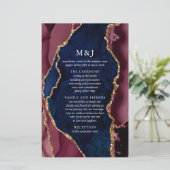 ネイビーブルゴーニュ&金ゴールドアゲート結婚式 プログラム (スタンド正面)